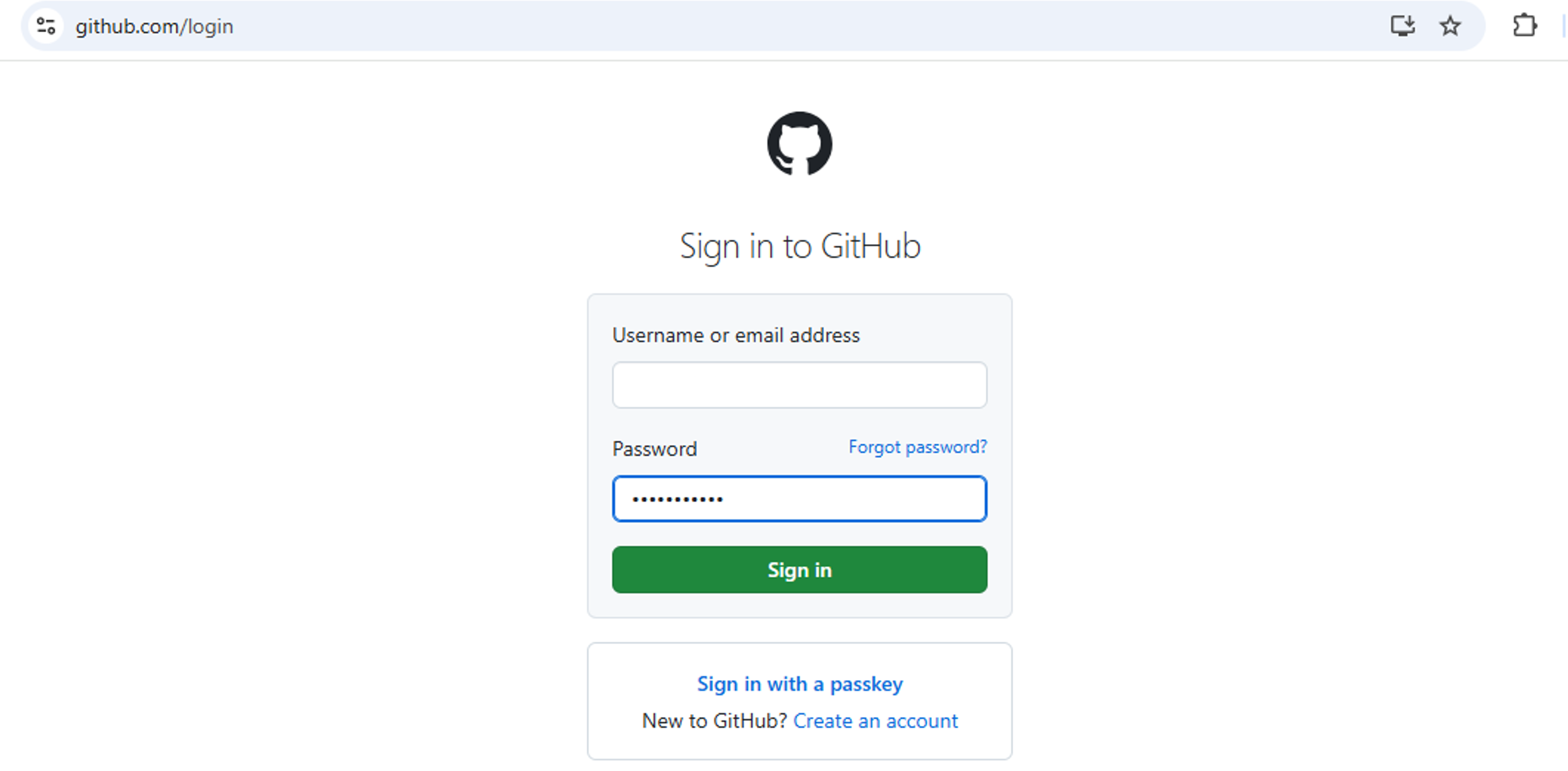 Github Sign In