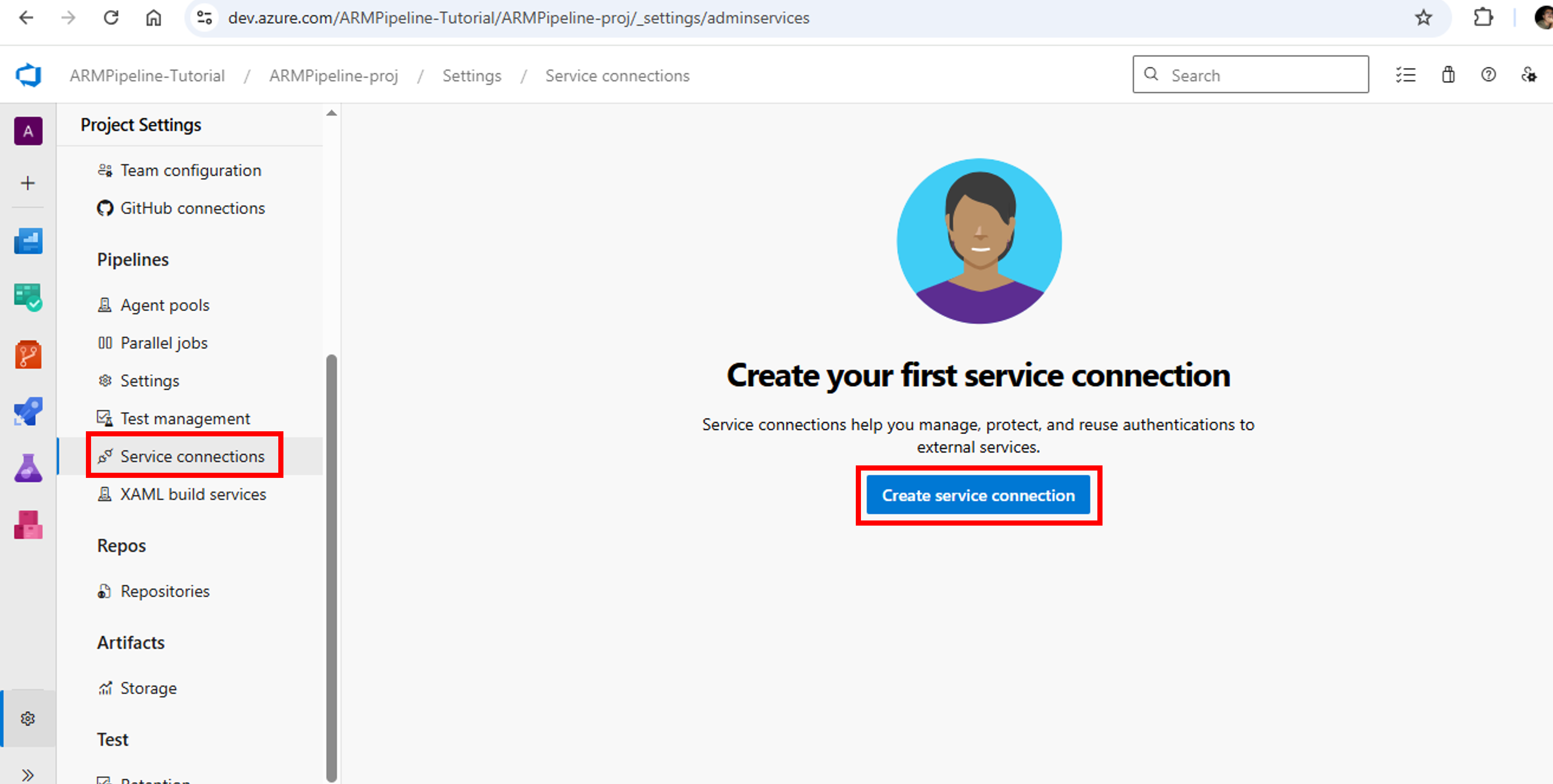 Azure DevOps-Project Service Connections