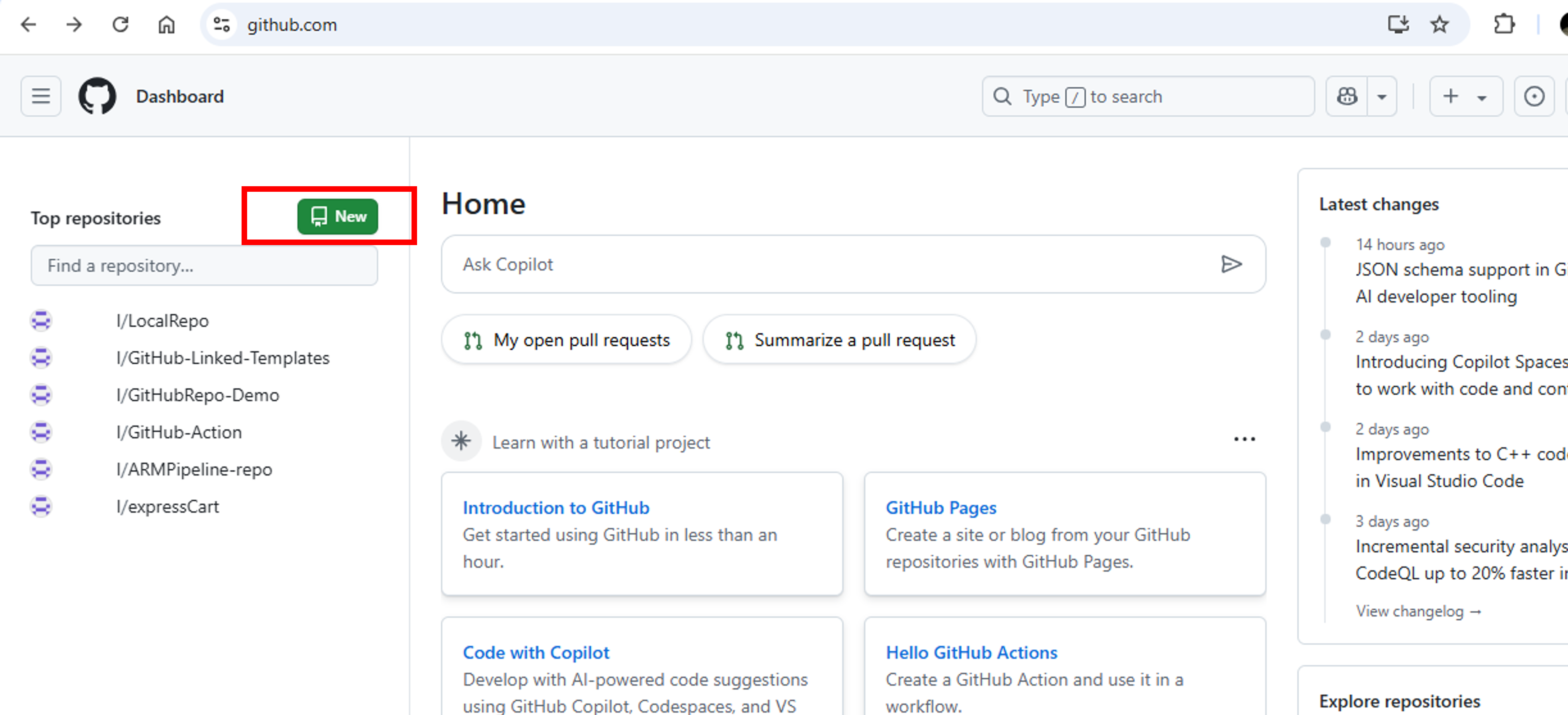 ARM linked template-Github-new-repository