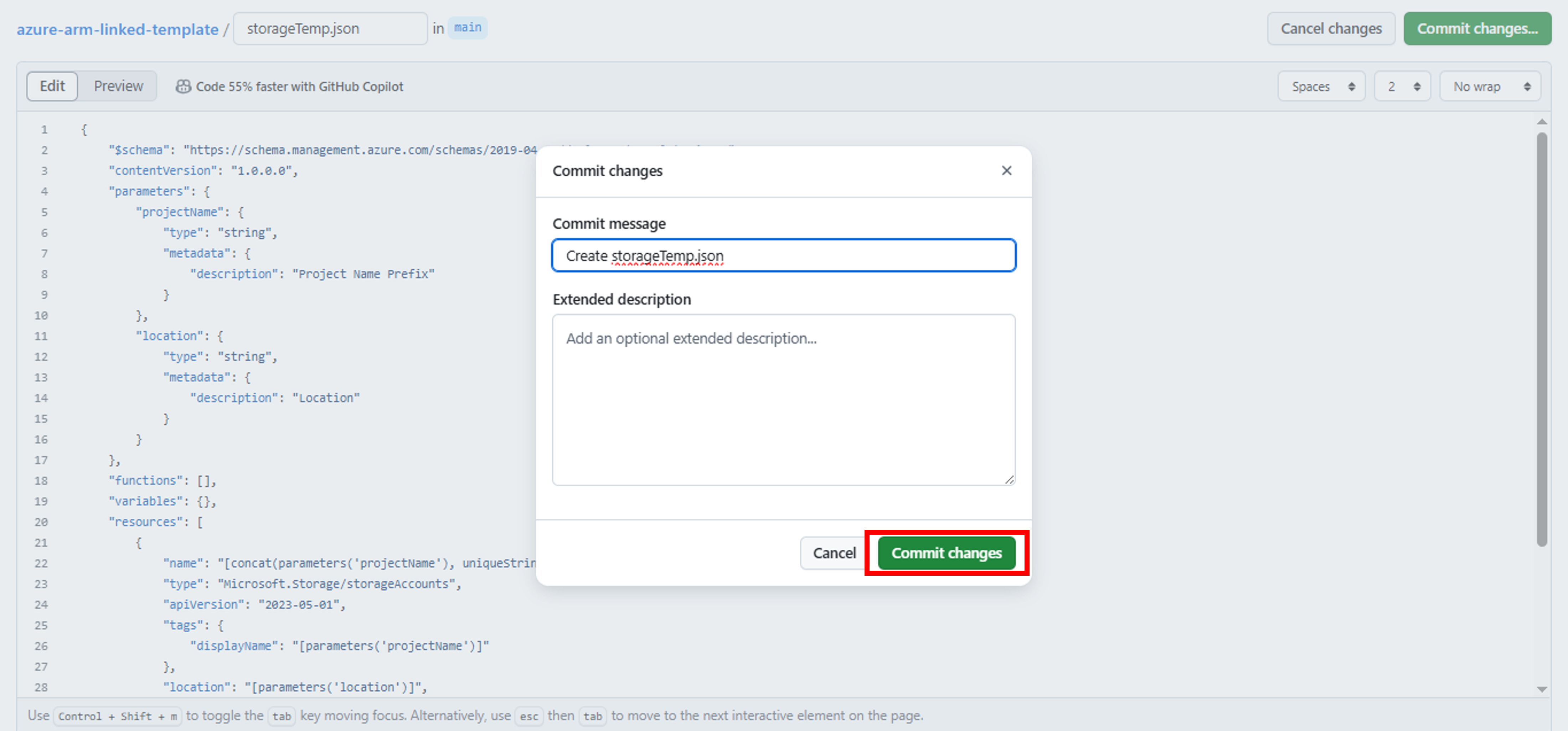 ARM linked template-Github-new-file-storage-Template-2