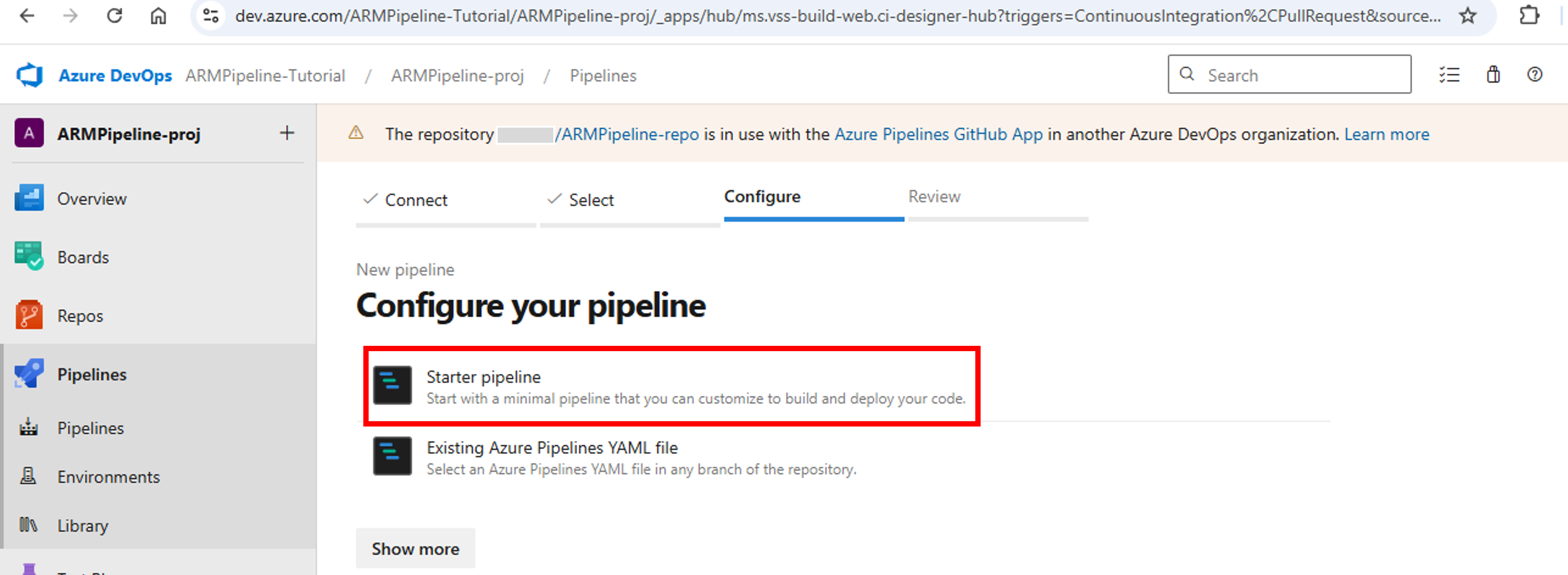 Azure DevOps-Azure Pipelines-Config starter pipeline-21