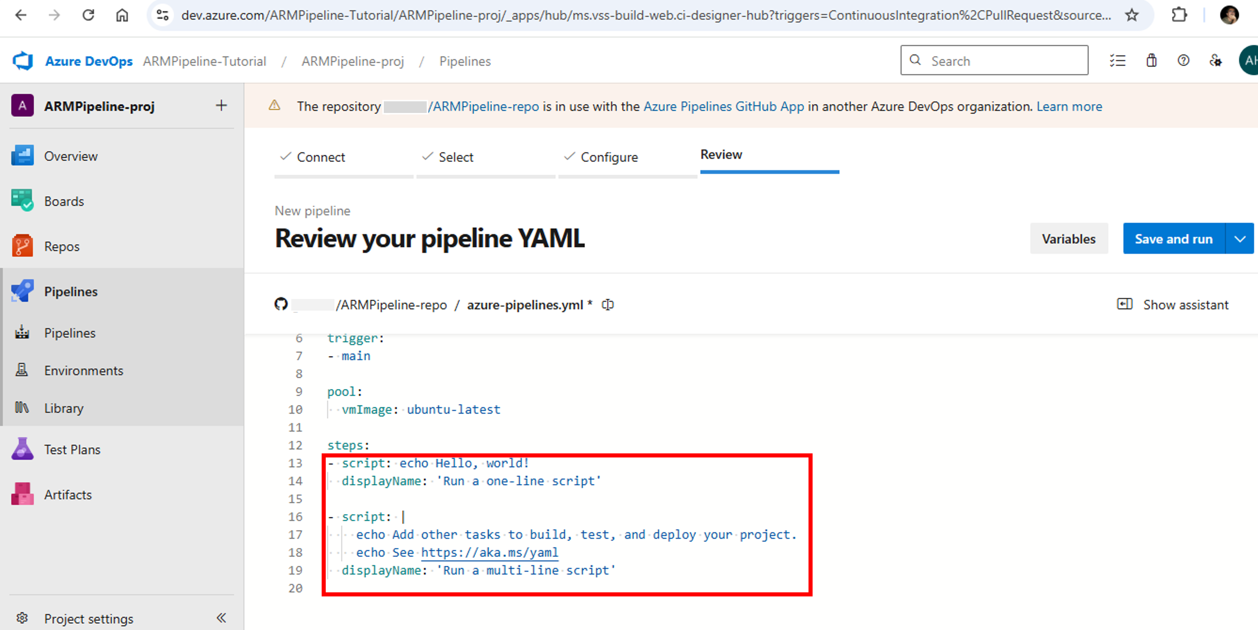 Azure DevOps-Azure Pipelines-Starter pipeline yaml delete script