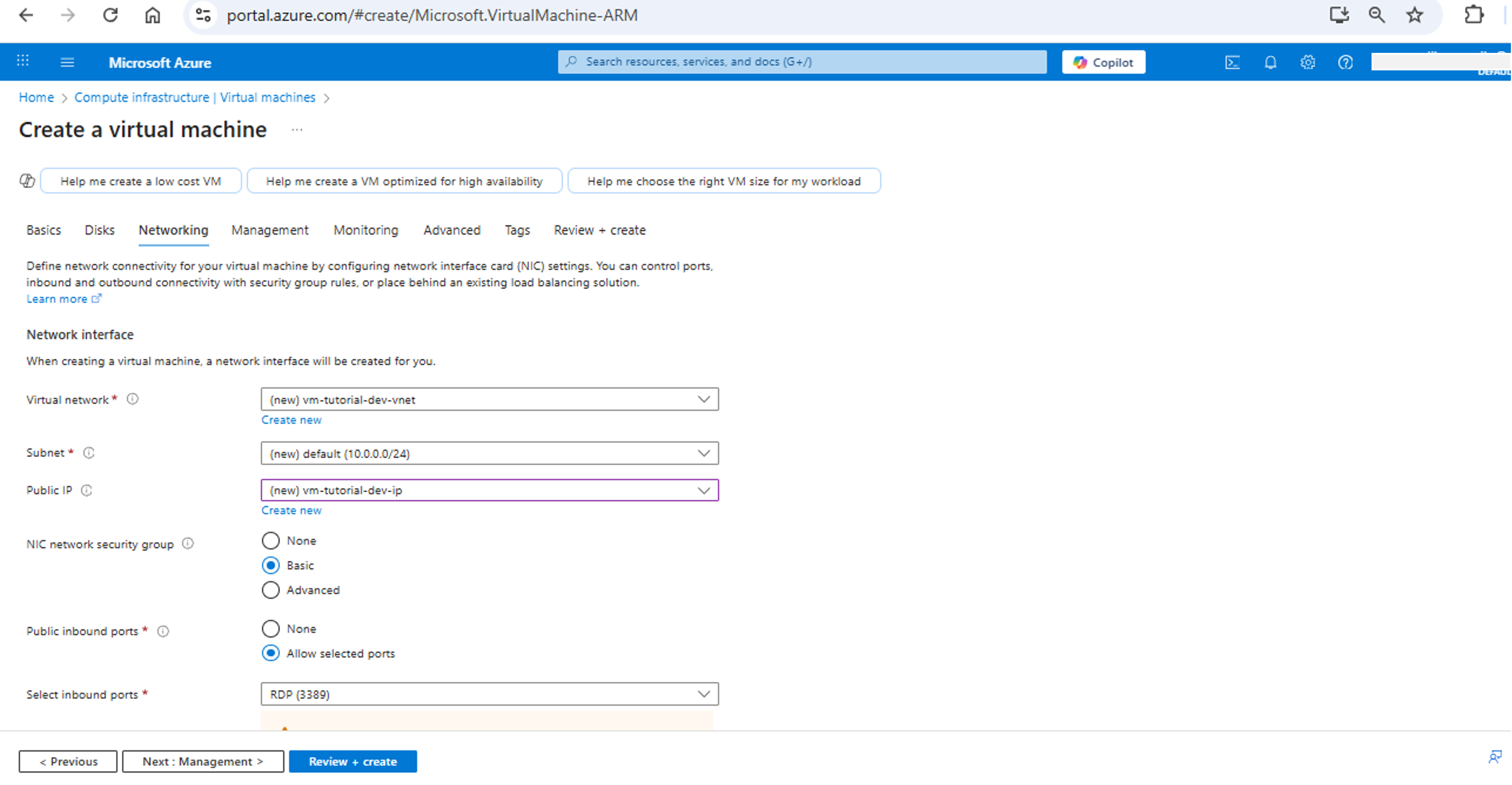 10-Create VM-networking-1